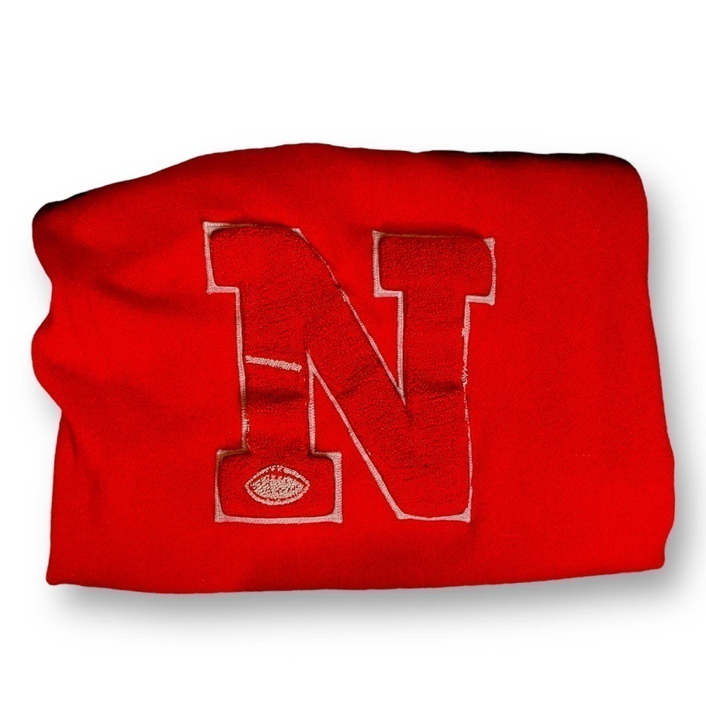 VTG U of Nebraska Letterman Football Blanket Stitched John Urban Circa 50s-60s